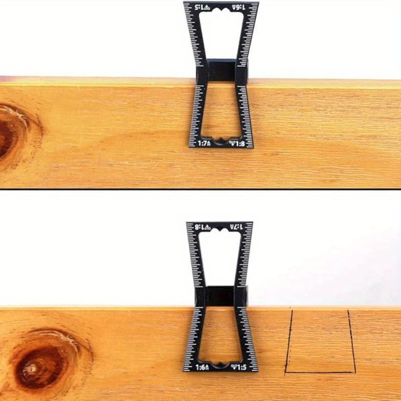 Dovetail Marking Guide - 1 Stück Schwalbenschwanz-Markierungsführung, Schwalbenschwanz-Herstellungsvorlage, Markierungslineal, Schwalbenschwanz-Messgerät