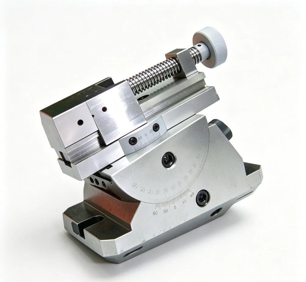 Bench Vise Swivel - Hochleistungs-Universal-Winkel-Sinus-Schraubstock aus massivem Metall, drehbarer Werkbank-Schraubstock