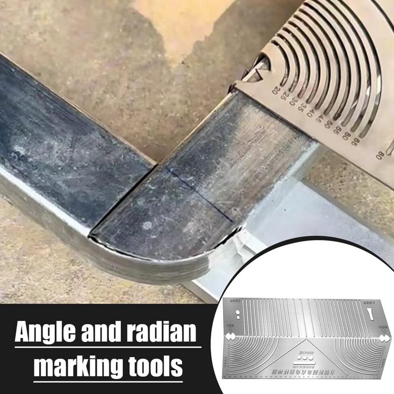 Dovetail Marking Guide - Winkel-Bogenmarkierungswerkzeug aus Edelstahl, Metallfertigung, Rohrsattel-Schnittführung, All-in-1-Messung