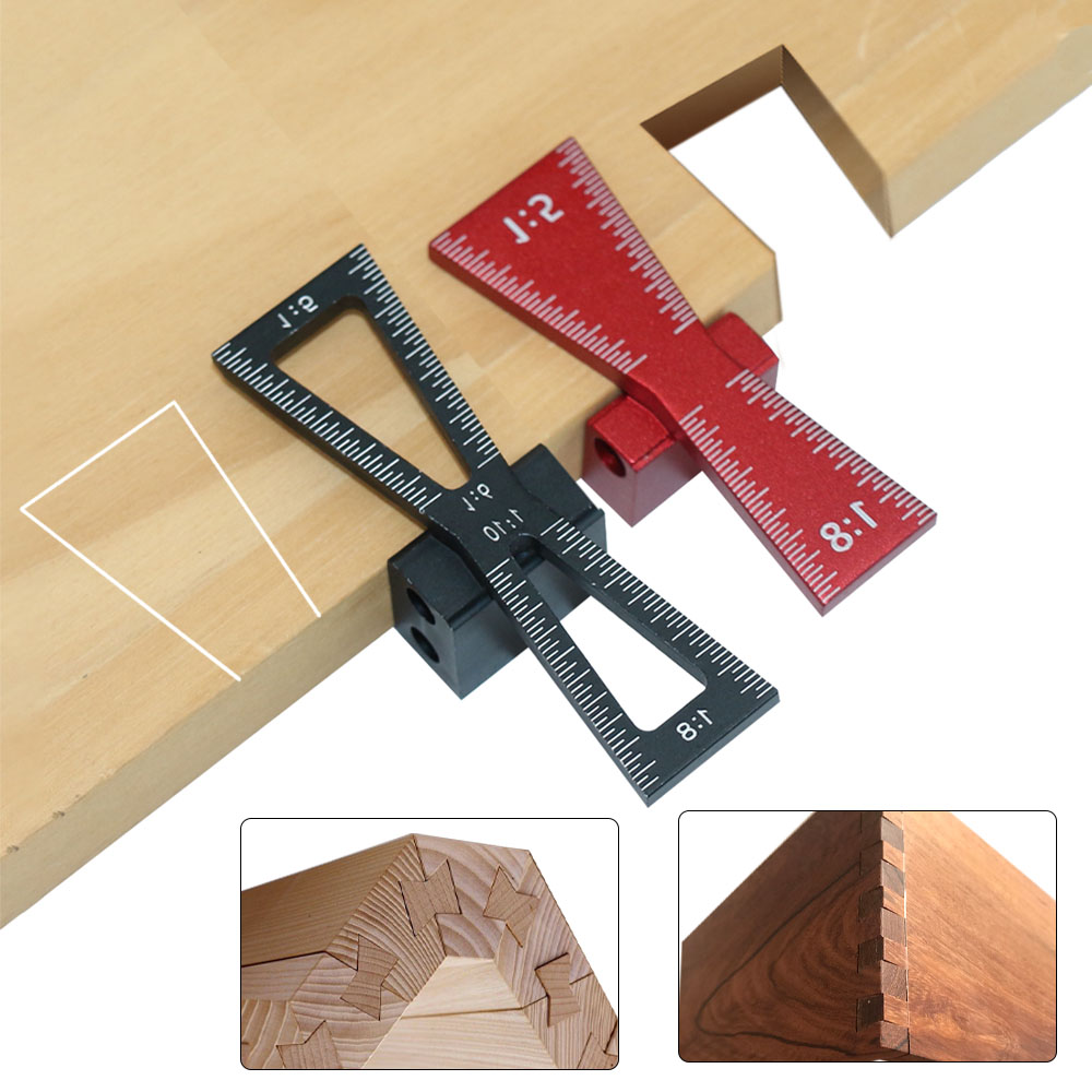 Dovetail Marking Guide - Schwalbenschwanzmarkierungsschablone aus Aluminiumlegierung für die Holzbearbeitung.