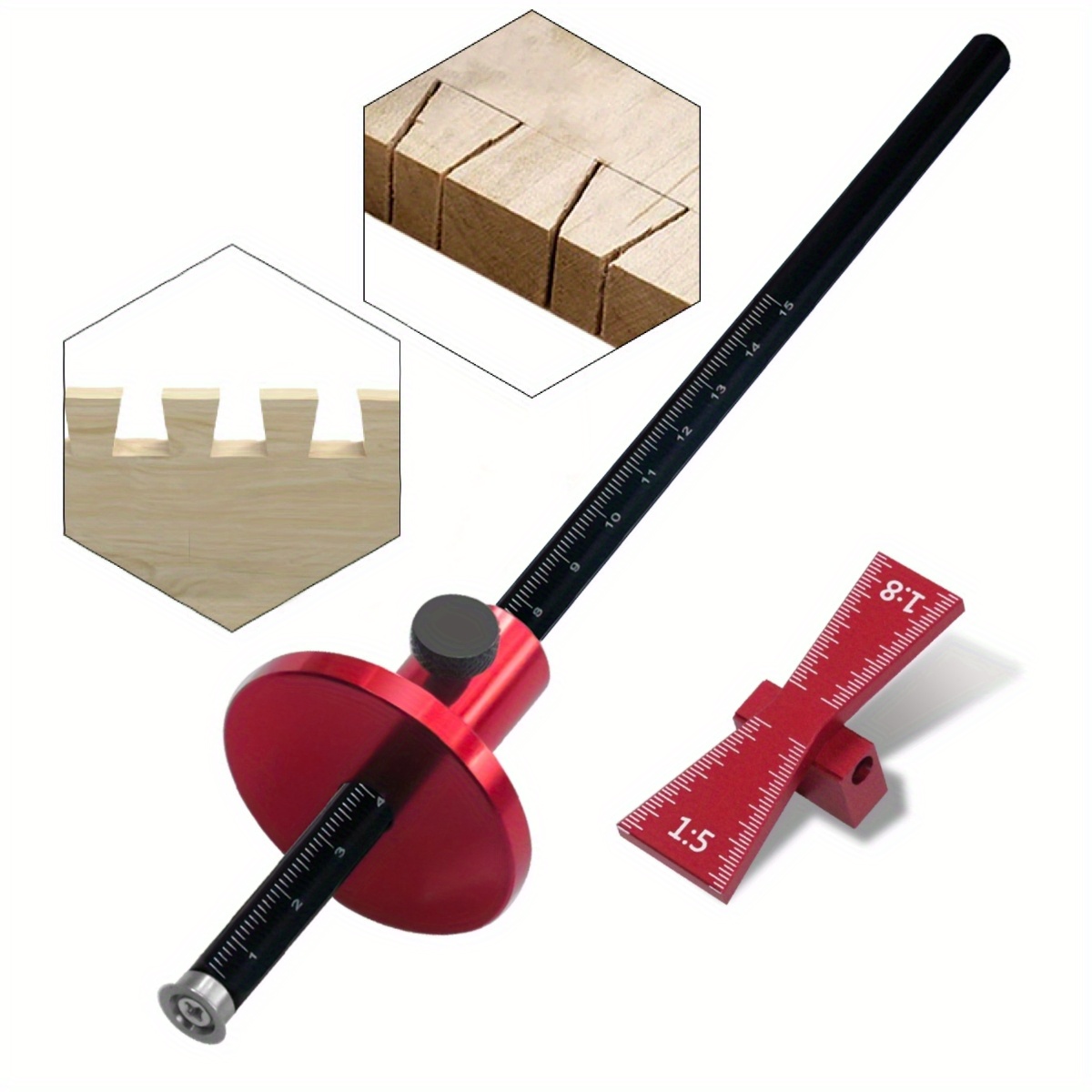 Dovetail Marking Guide - Lagerradschneider für weiches Holz, Lineal im