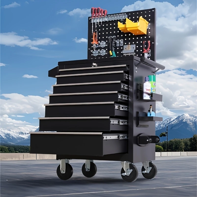 Workshop Tools Trolley - 1 Stück Schwerlast-Werkzeugwagen mit 7 Schubladen