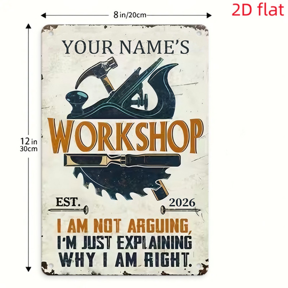 [2D Flach] 1 Stück individuell – Tools Name In Workshop Bewertung und Preis
