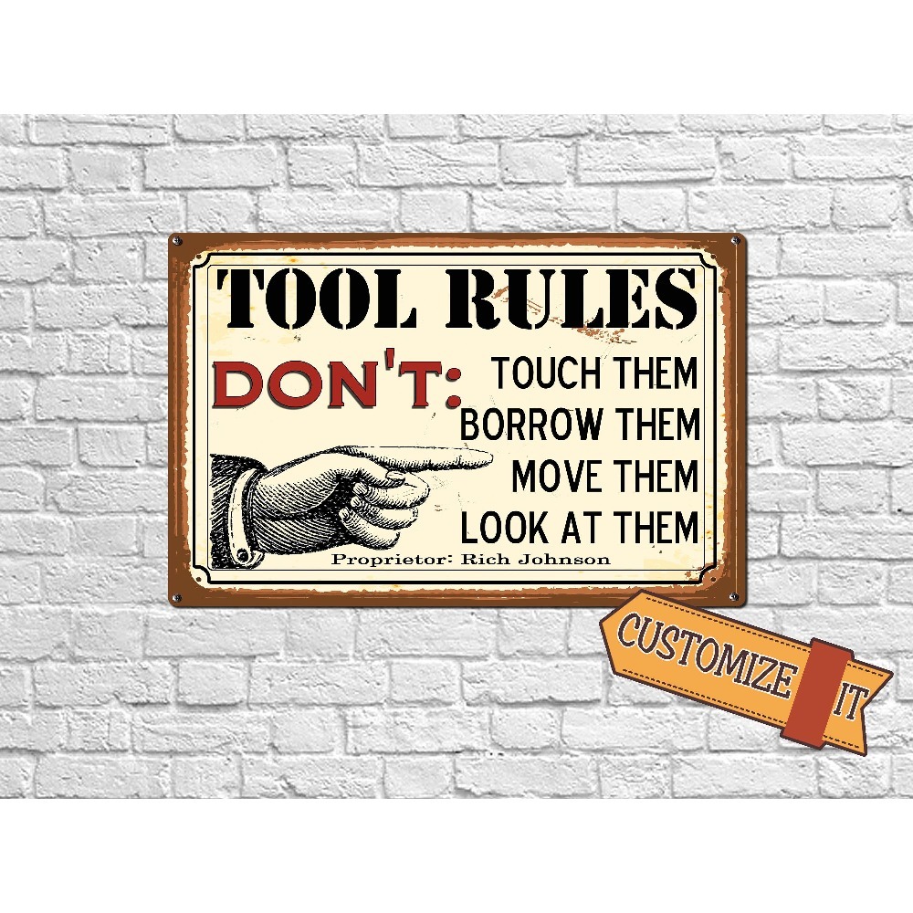 1 Stück Anpassbare Werkzeugreg – Tools Name In Workshop Bewertung und Preis