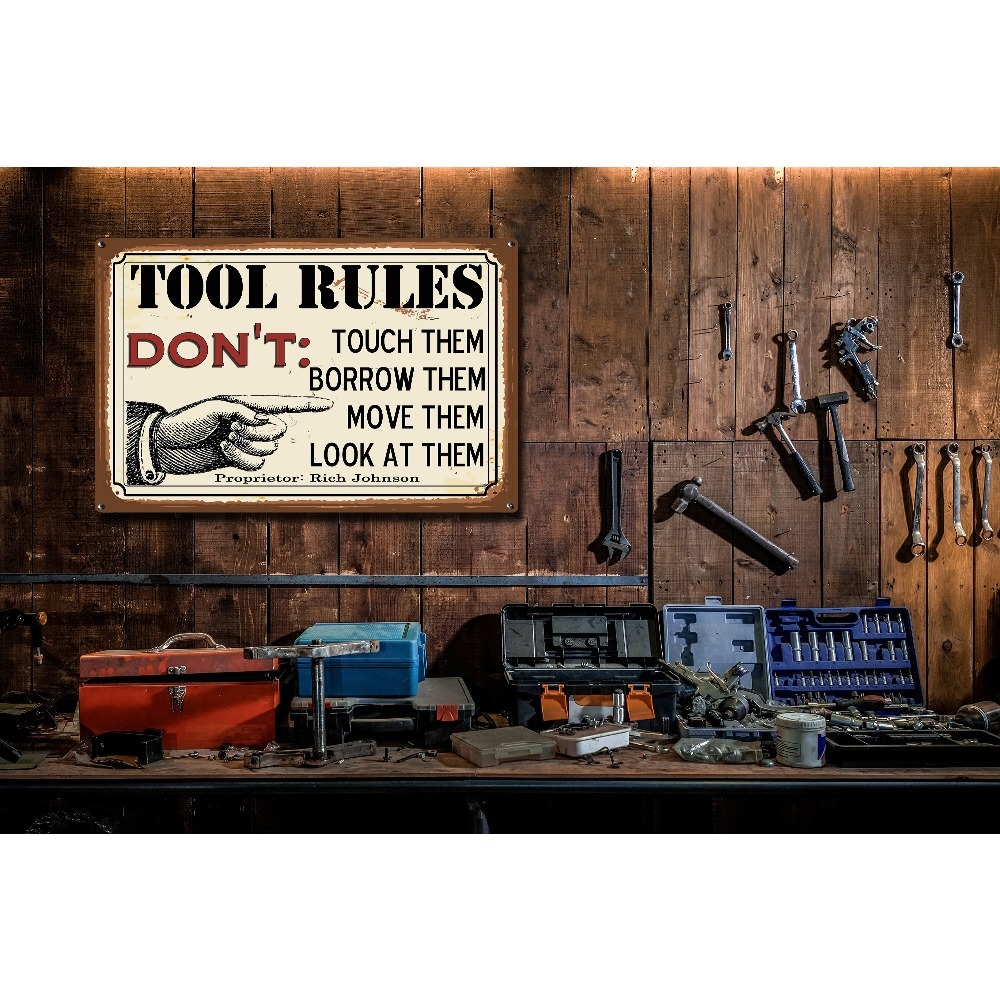1 Stück Anpassbare Werkzeugreg – Tools Name In Workshop Bewertung und Preis